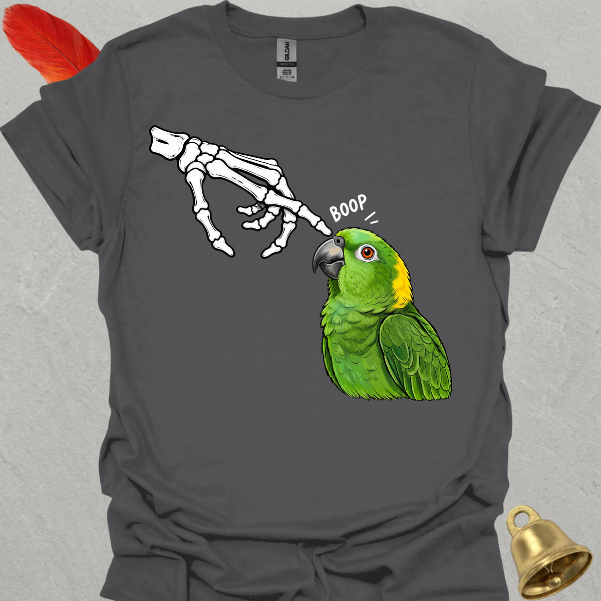 Yellow-Naped Amazon Skeleton Boop T-Shirt