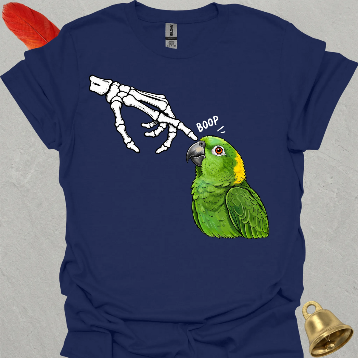 Yellow-Naped Amazon Skeleton Boop T-Shirt