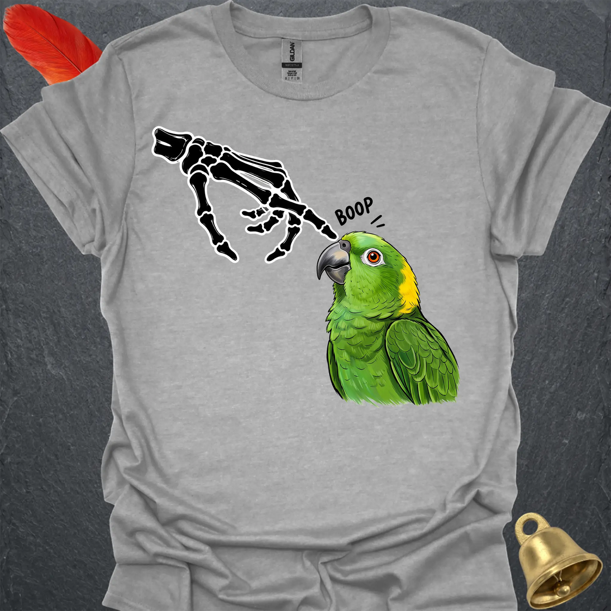 Yellow-Naped Amazon Skeleton Boop T-Shirt