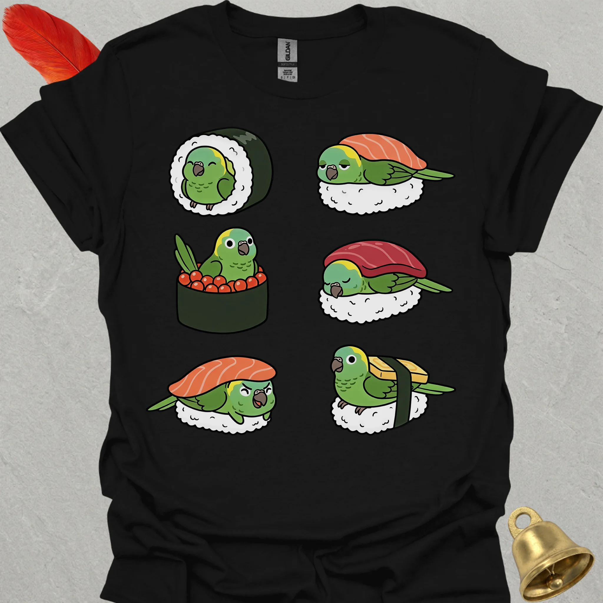 Yellow-Naped Amazon Sushi T-Shirt