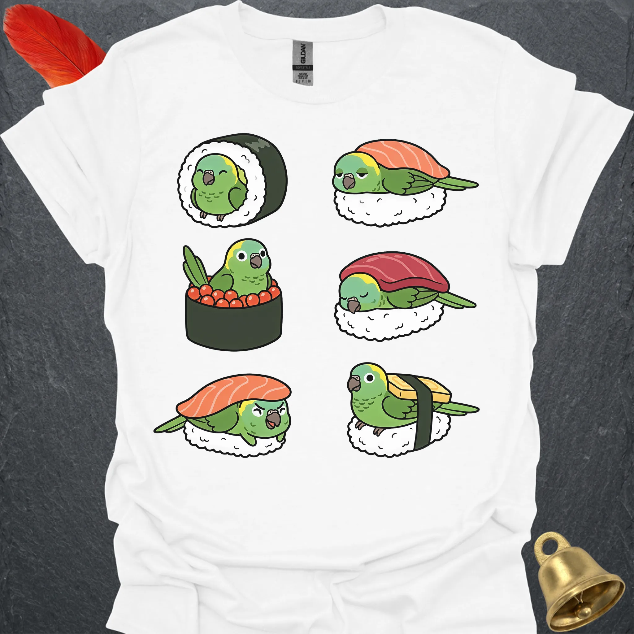 Yellow-Naped Amazon Sushi T-Shirt