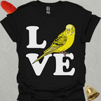 Yellow Parakeet Bird Love T-Shirt