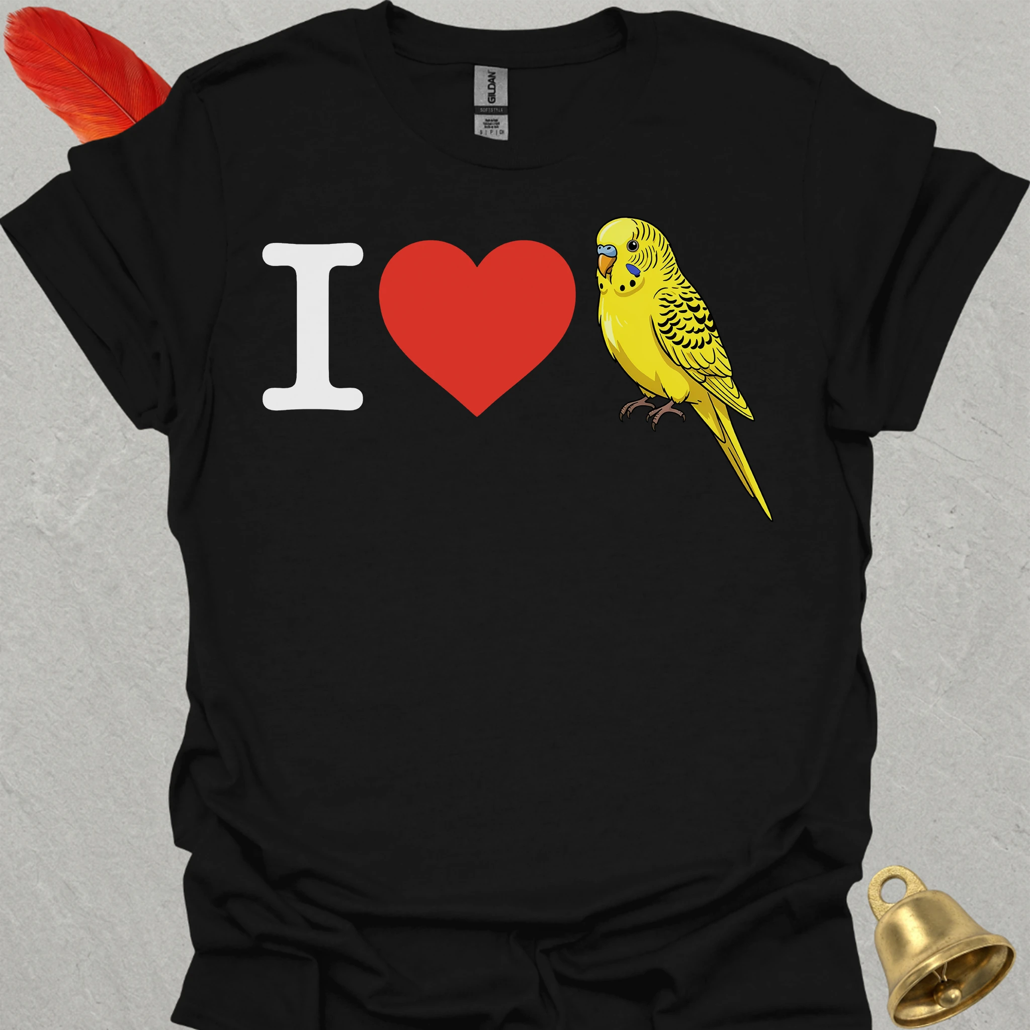I Love Yellow Parakeet T-Shirt