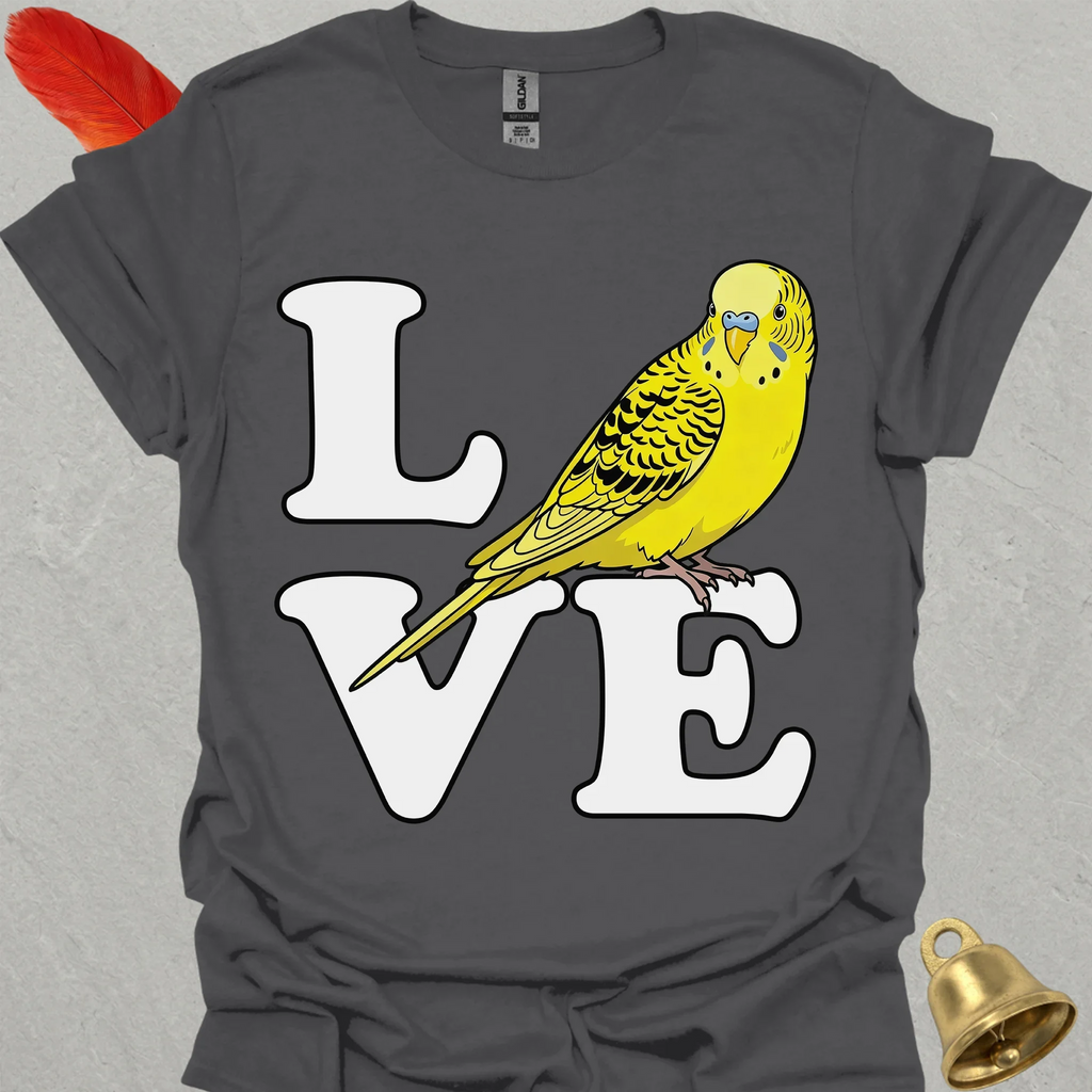Yellow Parakeet Bird Love T-Shirt