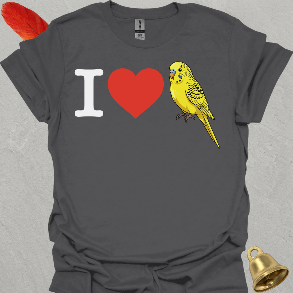 I Love Yellow Parakeet T-Shirt