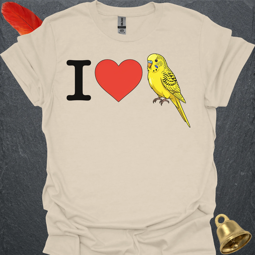 I Love Yellow Parakeet T-Shirt