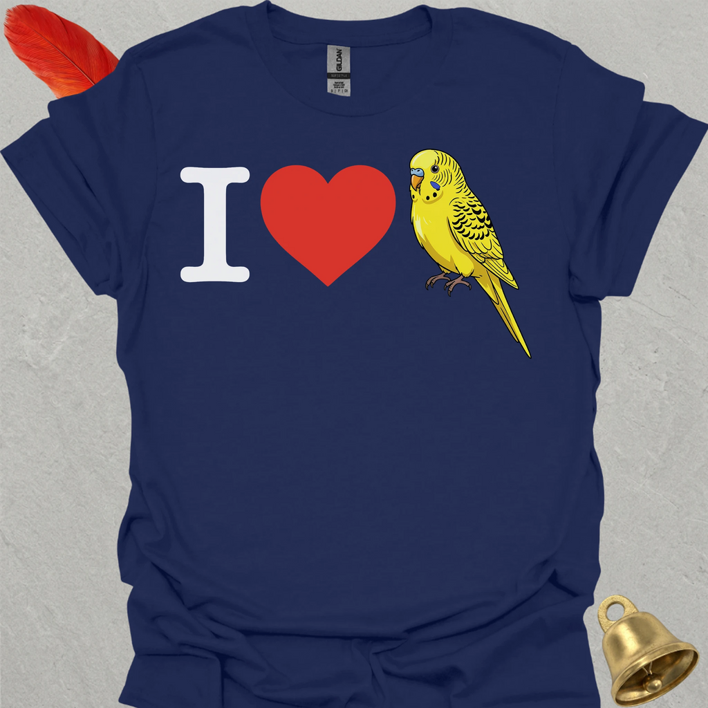 I Love Yellow Parakeet T-Shirt