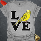 Yellow Parakeet Bird Love T-Shirt