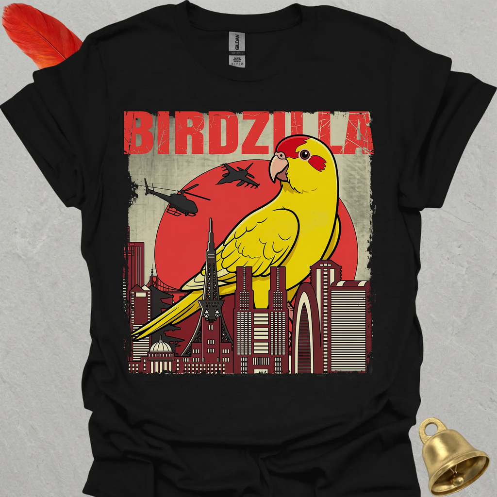 Yellow Parakeet Birdzilla T-Shirt