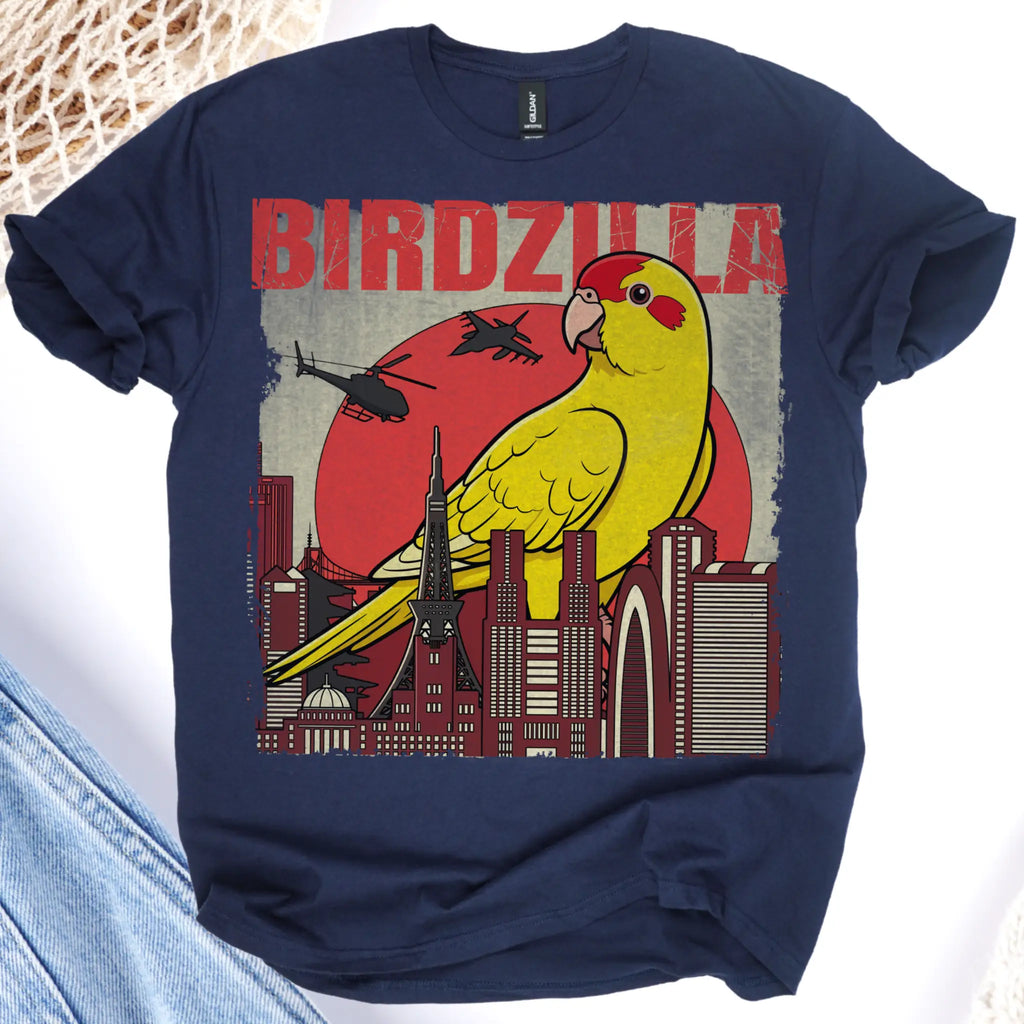 Yellow Parakeet Birdzilla T-Shirt