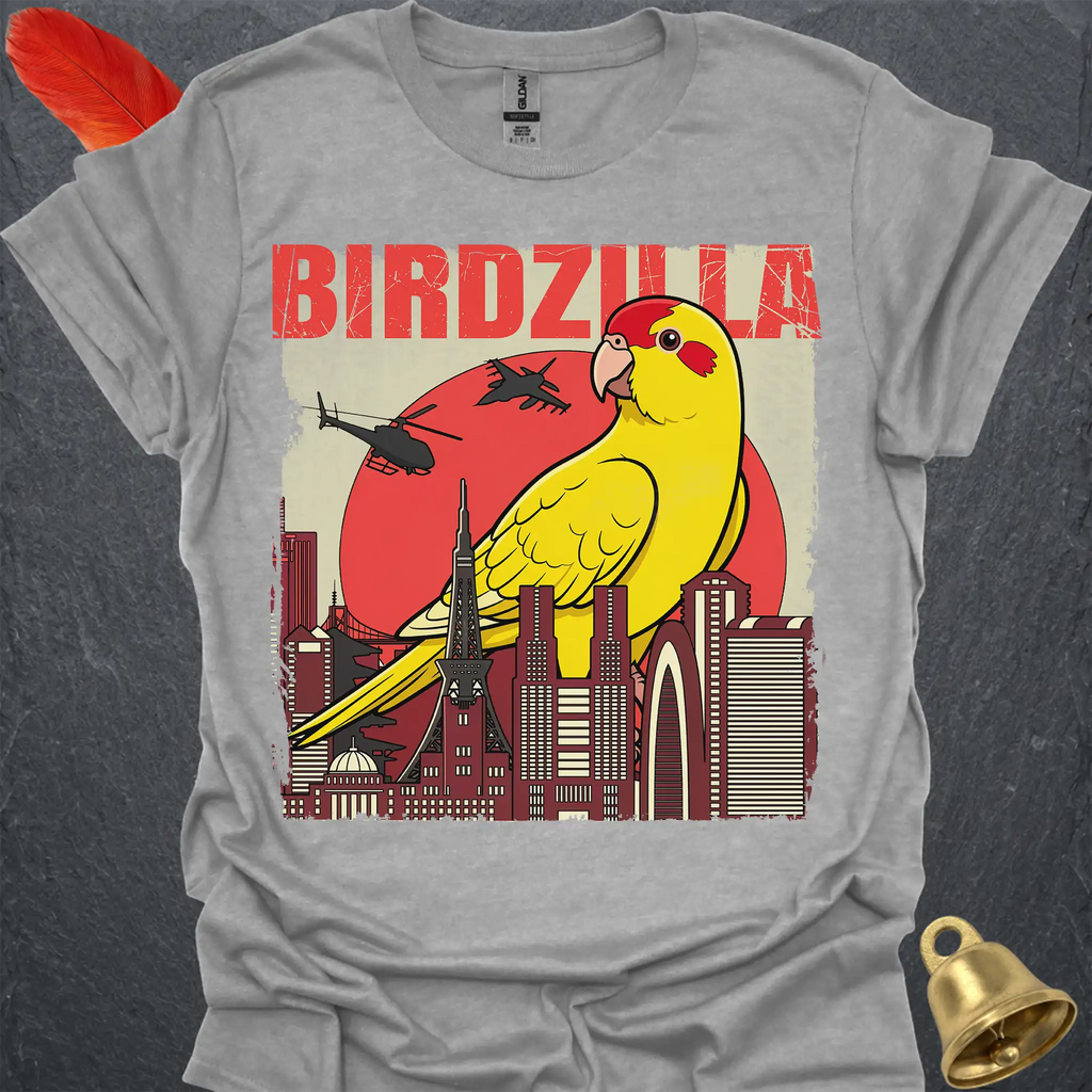 Yellow Parakeet Birdzilla T-Shirt