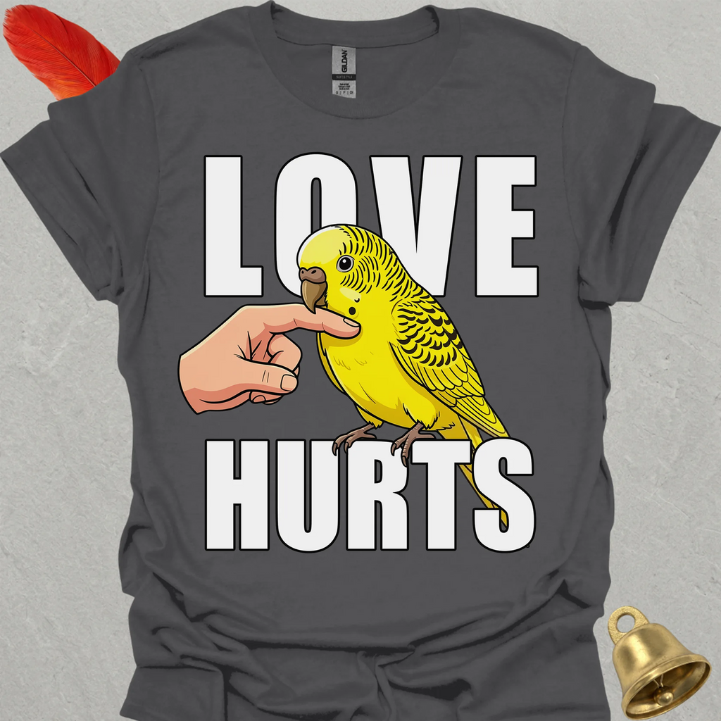 Yellow Parakeet Love Hurts T-Shirt