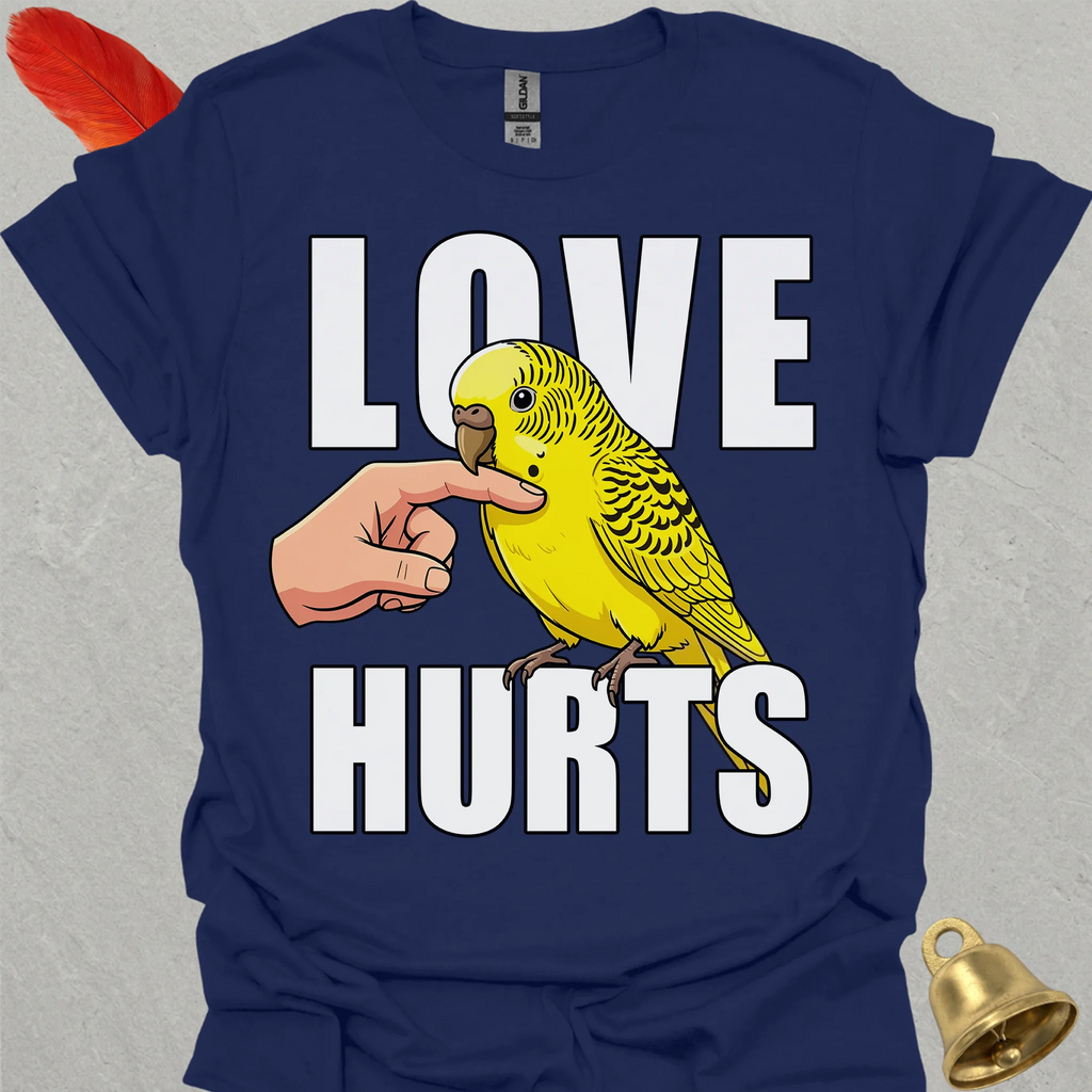 Yellow Parakeet Love Hurts T-Shirt