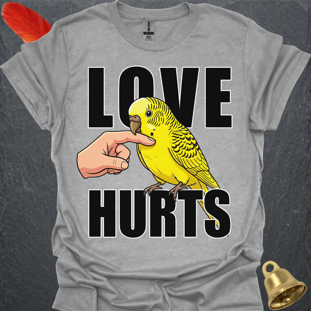 Yellow Parakeet Love Hurts T-Shirt
