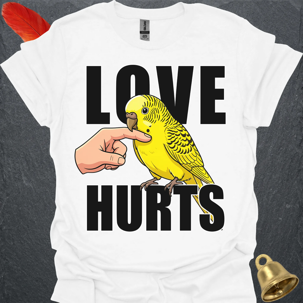 Yellow Parakeet Love Hurts T-Shirt