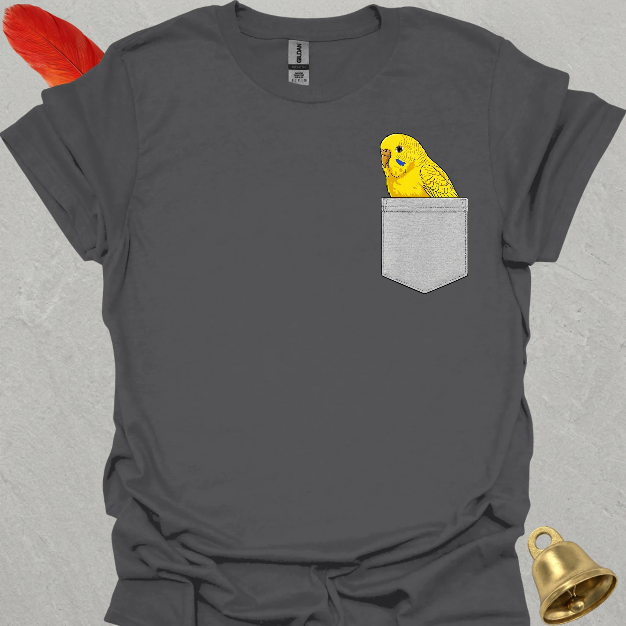 Yellow Parakeet Pocket T-Shirt