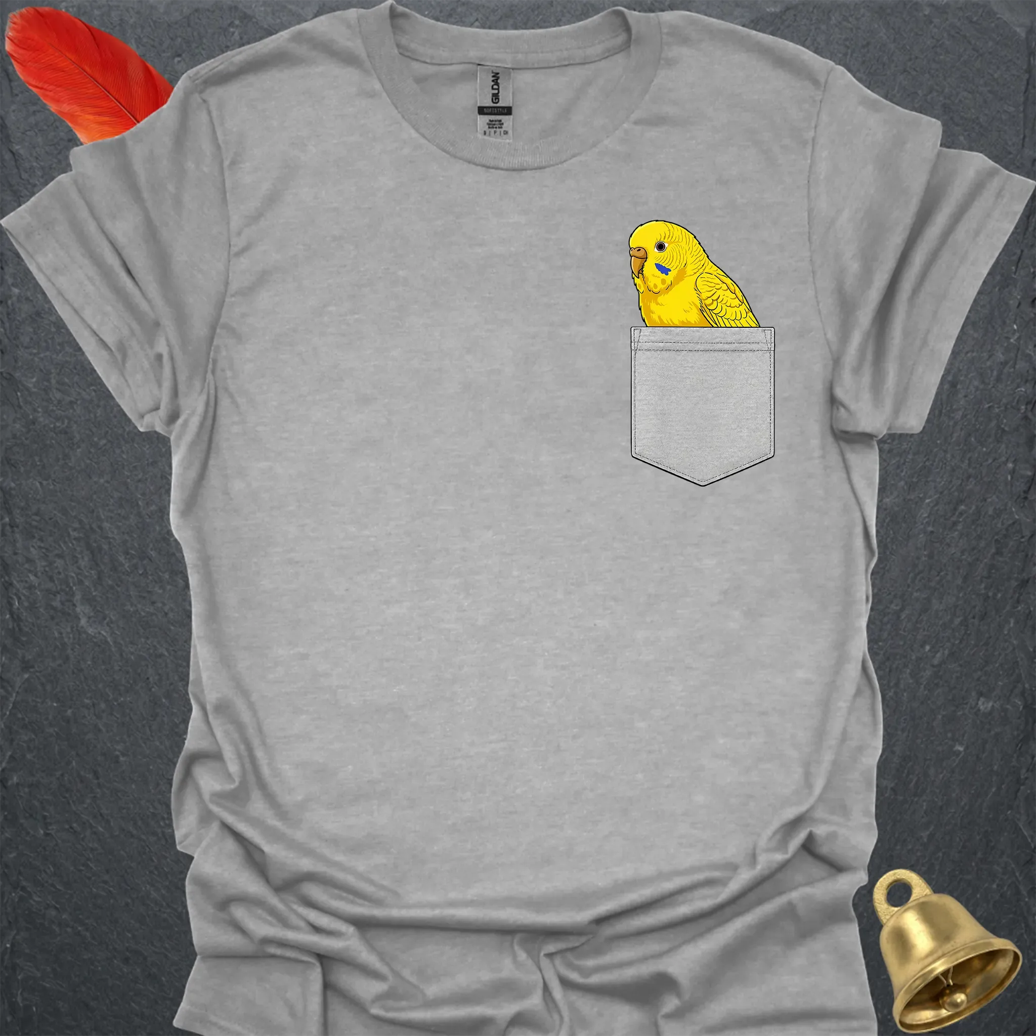Yellow Parakeet Pocket T-Shirt