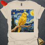 Yellow Parakeet Starry Night T-Shirt
