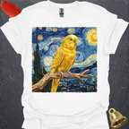 Yellow Parakeet Starry Night T-Shirt