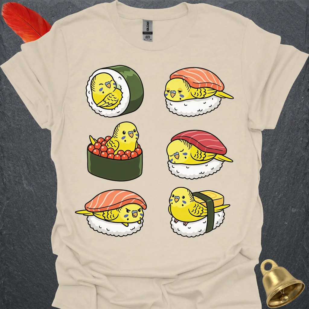 Yellow Parakeet Sushi T-Shirt