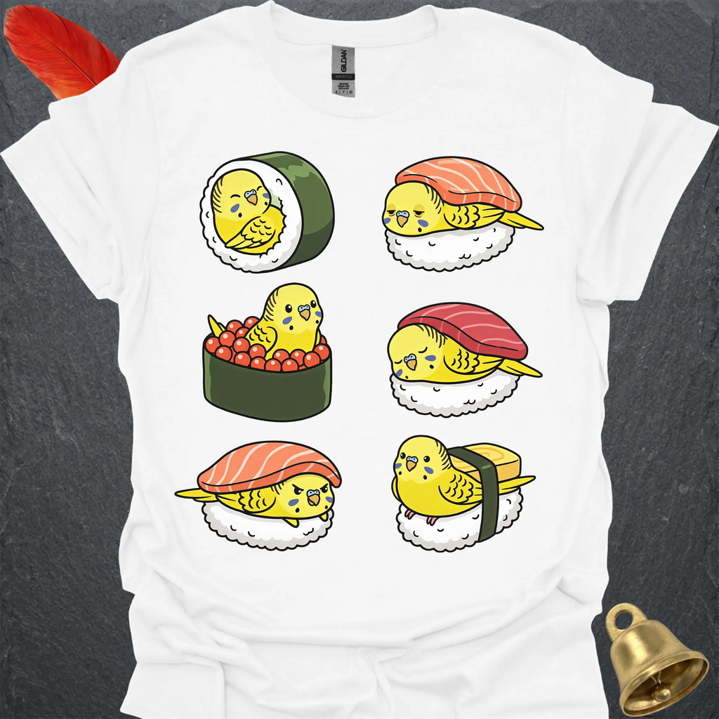 Yellow Parakeet Sushi T-Shirt