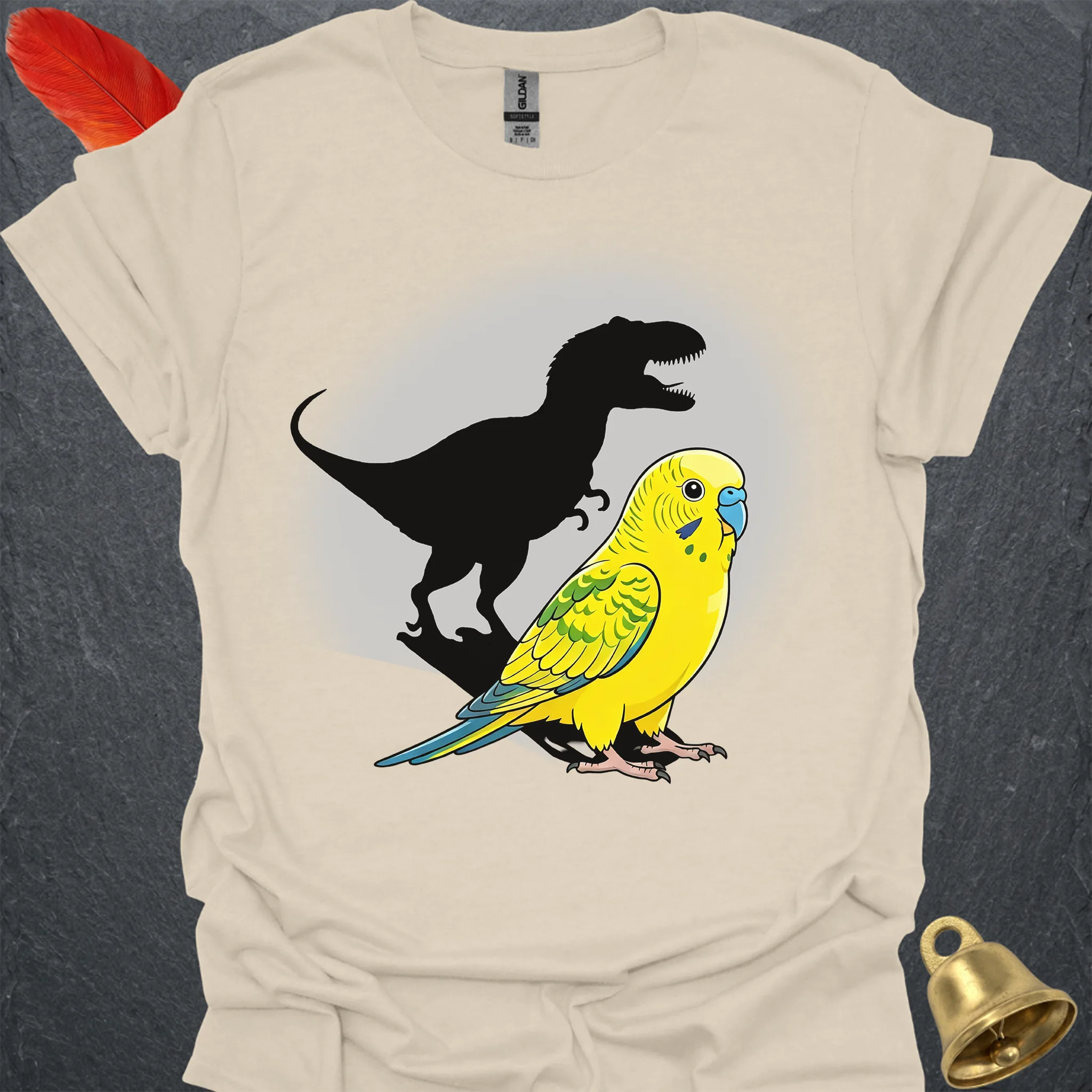 Yellow Parakeet T-Rex T-Shirt