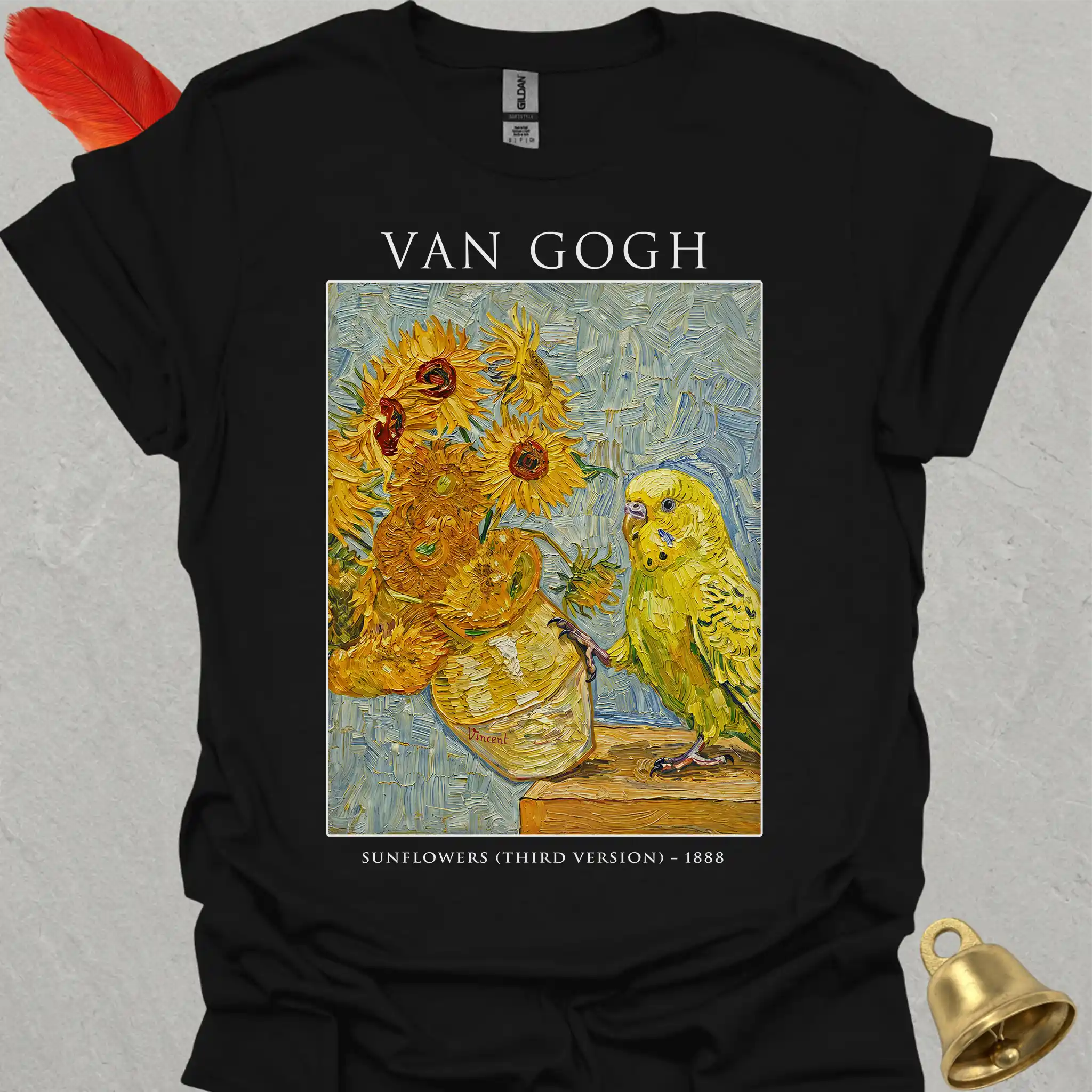 Yellow Parakeet Van Gogh T-Shirt