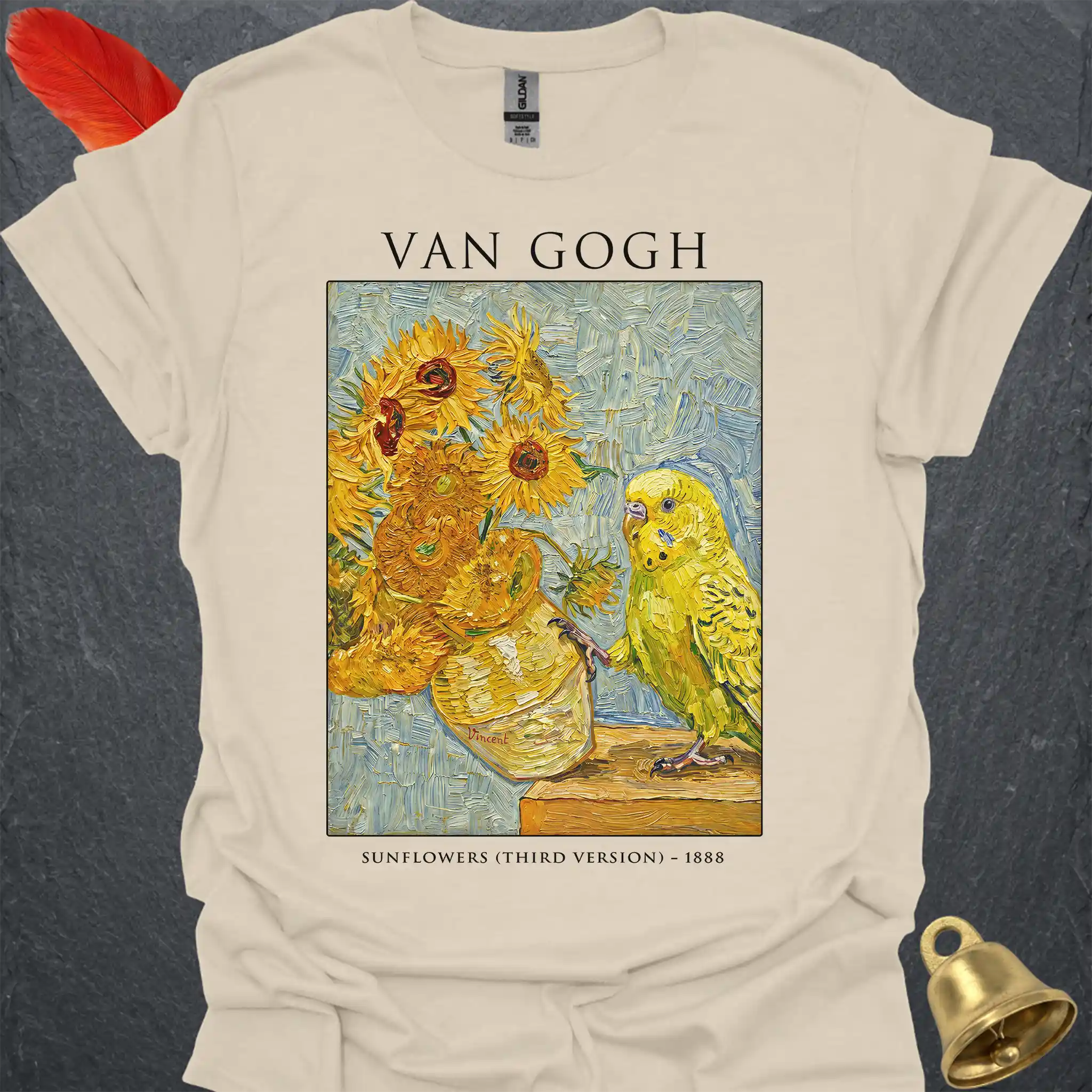 Yellow Parakeet Van Gogh T-Shirt